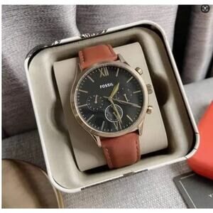 Fossil BQ2404 Fenmore Multifunction Brown Leather Watch BQM2404